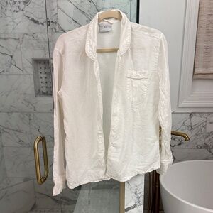 Ralph Lauren Double RL Cream Casual Button Down Shirt